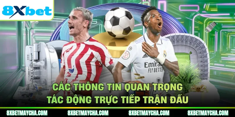 Các thông tin quan trọng tác động trực tiếp trận đấu