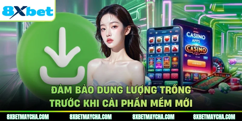 Đảm bảo dung lượng trống trước khi cài phần mềm mới